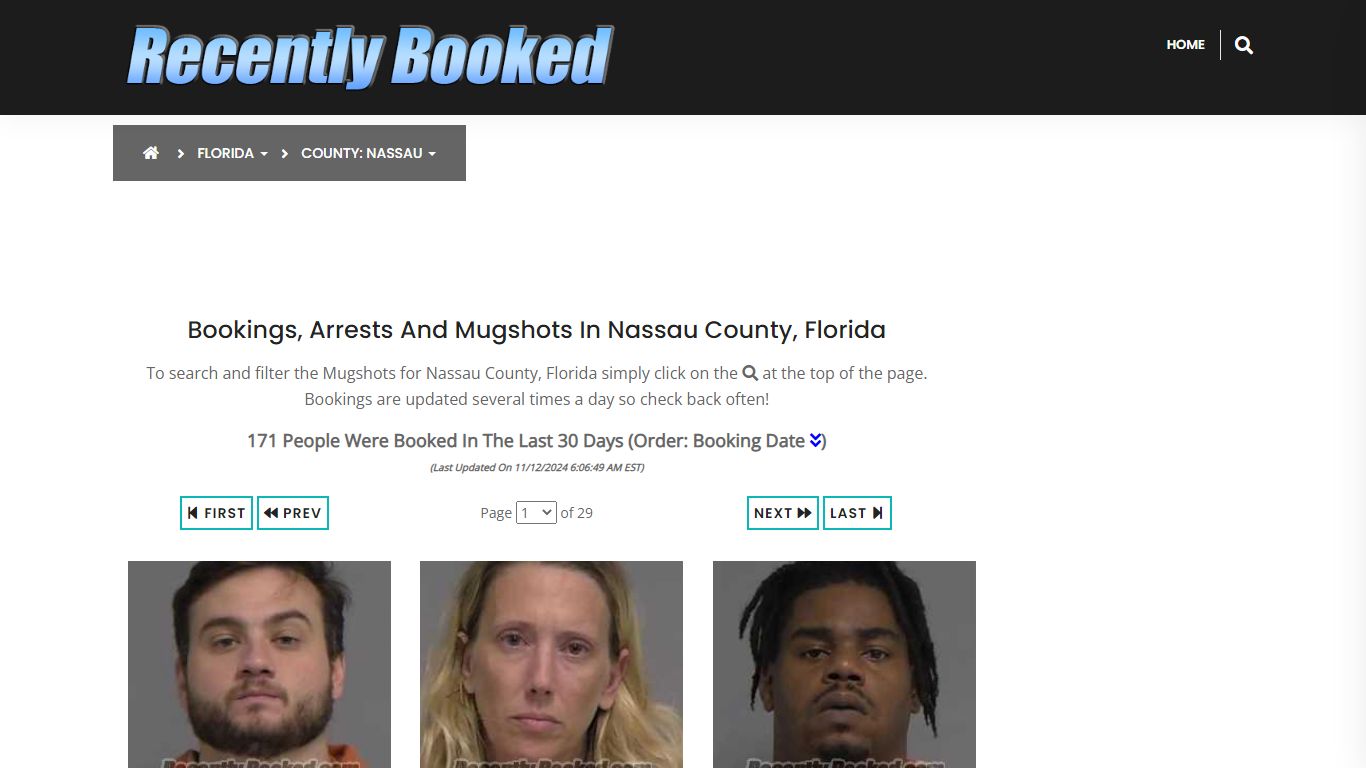 Bookings, Arrests and Mugshots in Nassau County, Florida - Recently Booked