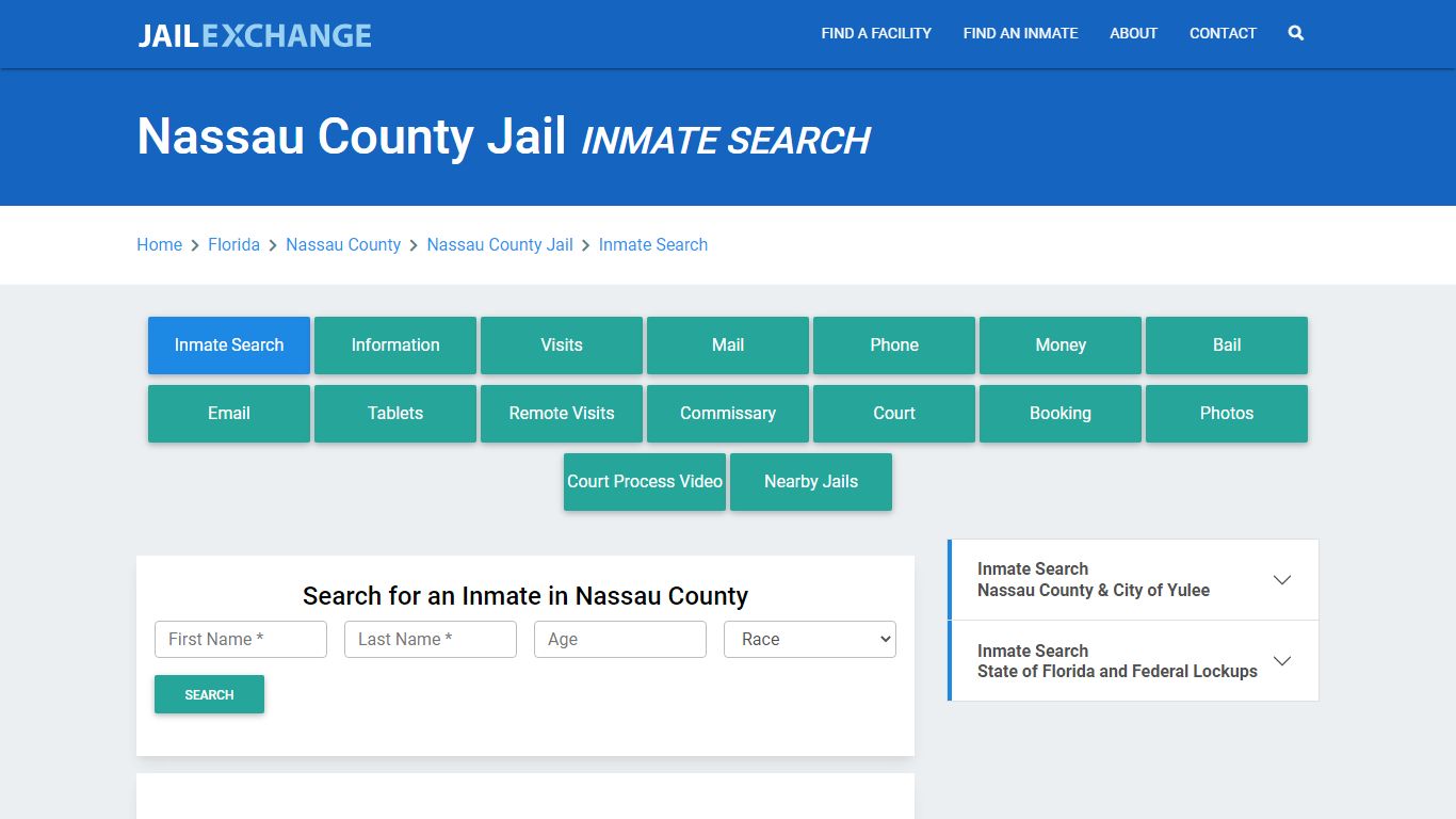 Nassau County Jail, FL Inmate Search: Roster & Mugshots